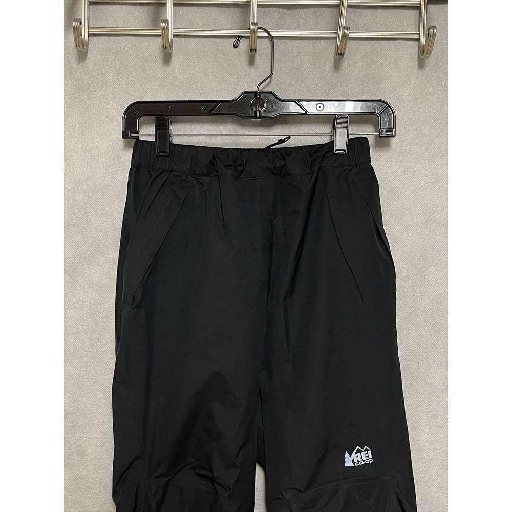 REI Pants Women S x29 Black Co-Op Gore-Tex Pull On Rain Windbreaker Zip Ankles